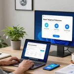 Setting up the Telegram Chinese Version on a modern workspace with tech and lifestyle elements.